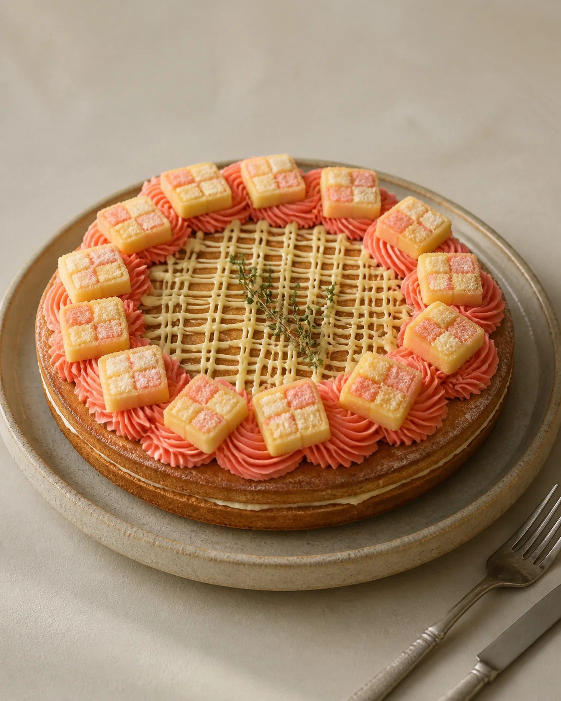 Woody's Cafe Battenburg cake